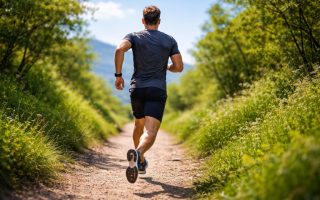 homme-course-sentier-verdure-ciel-bleu