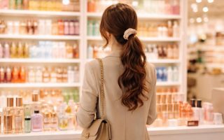 femme-dos-produits-cosmetiques-magasin