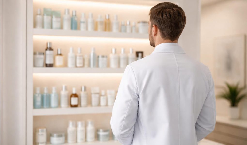 dermatologue-produits-soins-peau-etagere