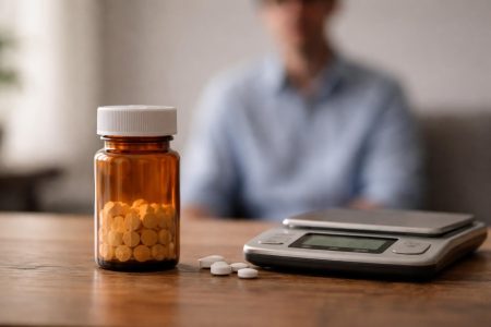 flacon-medicament-table-balance-silhouette