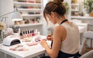 femme-travail-salon-outils-manucure