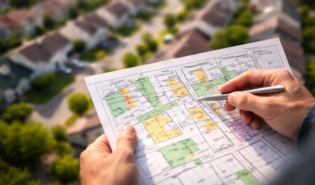 plan-cadastral-maison-residentiel-flou
