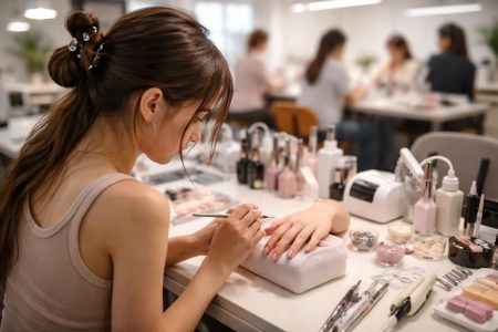 femme-atelier-manucure-mains-outils