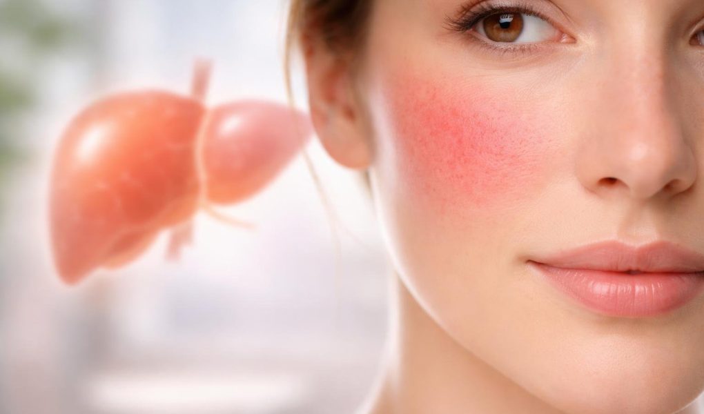 visage-feminin-rougeur-foie-flou