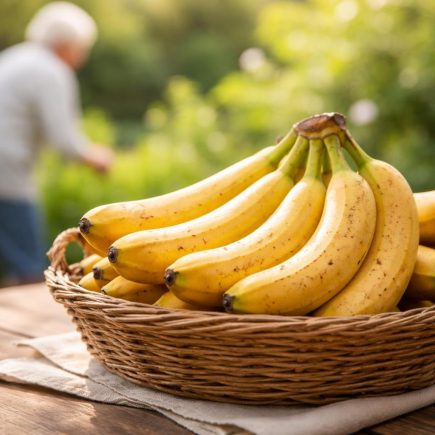 panier-bananes-table-bois-jardin