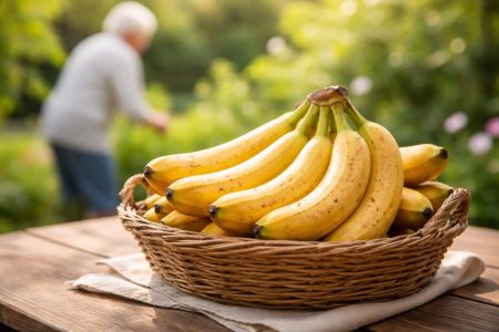 panier-bananes-table-bois-jardin