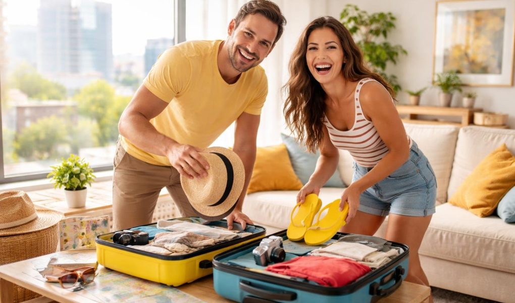 couple-valises-salon-moderne-paysage-urbain