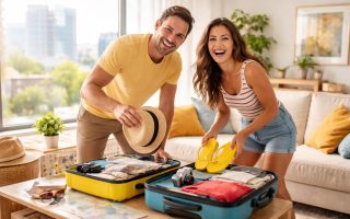 couple-valises-salon-moderne-paysage-urbain