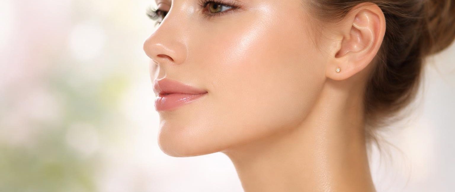 femme-visage-peau-eclatante-lumiere-douce