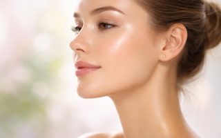 femme-visage-peau-eclatante-lumiere-douce