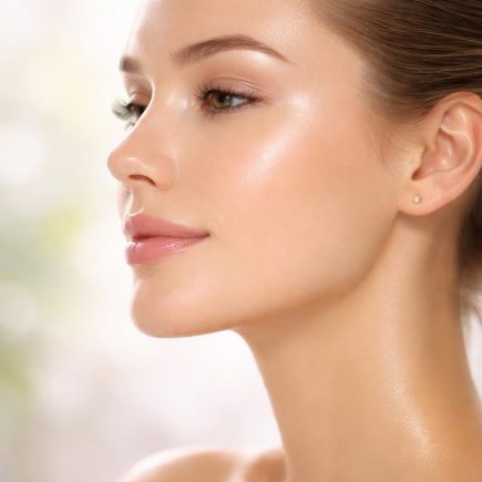 femme-visage-peau-eclatante-lumiere-douce